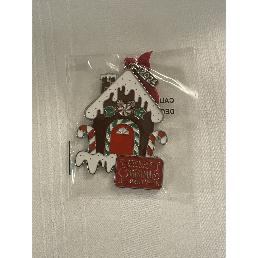 NEW Disney 2024 Mickey's Very Merry Christmas Party Gingerbread House Ornament